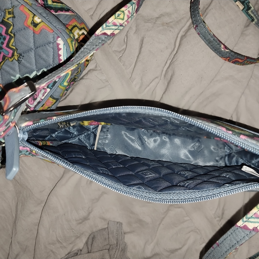 Vera Bradley Colorful Quilted Crossbody Bag And Matching Lunch Bag.